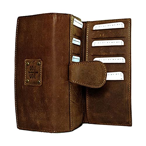 STS Ranchwear Women's Leather The Baroness Tri-fold Wallet, Lightweight,Brown, One Size4