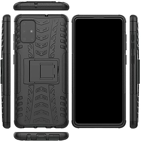 Image of SkyTree Case Compatible with Samsung Galaxy A71, Shockproof Heavy Duty Dazzle with Kickstand Protective Back Cover for Samsung Galaxy A71