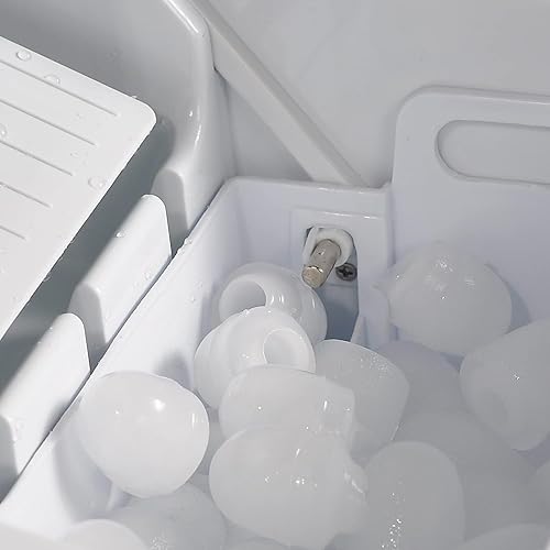 Miniatura 7 de Techomey Máquina de hielo para encimera, máquina de hielo compacta portátil, máquina de hielo pequeña con bala masticable para casa, oficina, bar,