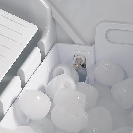 Countertop Ice Maker Machine, Chewable Bullet Small Portable Ice Machine for Home Office Bar Party, 33 Lbs, Stainless Steel & Black