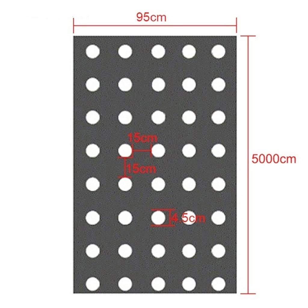 Folia PE, 0,02 mm 5 otworów Ciepła folia do uprawy, ściółka siewu Plastikowe perforowane folie PE(0.95x10m)