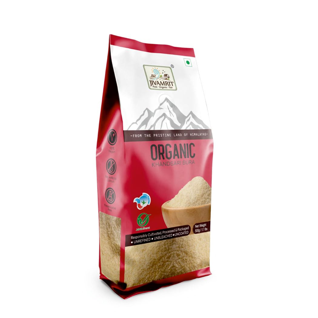 Jivamrit Organic Desi Khand (Bura Sugar) 500 Gram - 100% Vegan, Preservative Free, No artificial color and No Additives (B0CCP5PKL1) Amazon Price History, Amazon Price Tracker