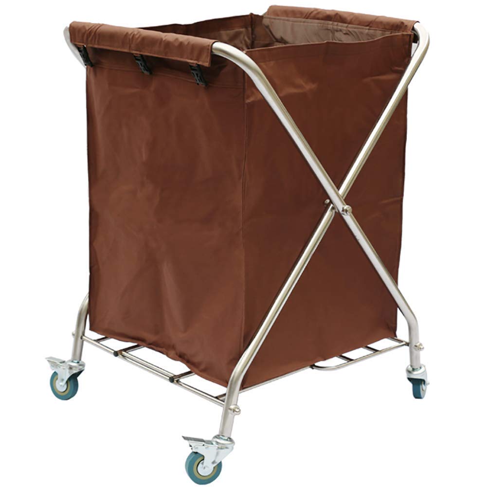 TKJfdTY Movable Trolleys Storage Rack Serving Cart Cart Tool Folding Laundry Sorter Cart With Universal Brake Wheel,Hotel Collection Trolley,Room Service Rolling Cart