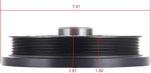 Miniatura 4 de Polea de cigüeñal para Jeep Cherokee 1987-2001 para Jeep 1987-1992 para Jeep Comanche 1993-2004 para Jeep Grand para Cherokee 1987-1990 para Jeep