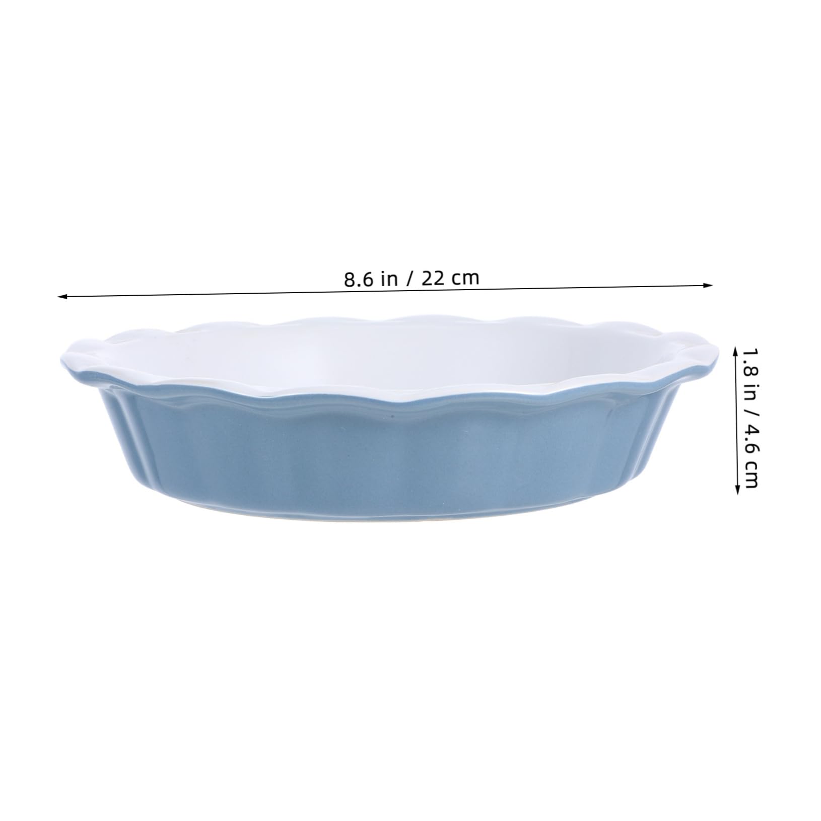 Keramik Kuchenform mit Wellenkante Runde Antihaft Quicheform aus Keramik Vielseitig Einsetzbare Auflaufform für Backen und Servieren