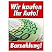 Produktbild net-xpress Werbeplakat für Auto-Ankauf für Autohaus DIN A1, Plakat Poster Gebrauchtwagen