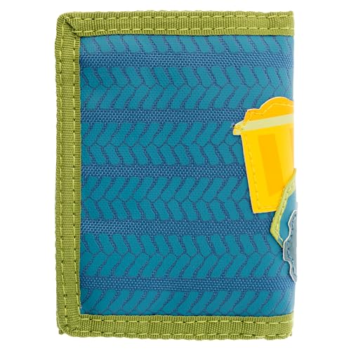 Image of Stephen Joseph, Kids Wallet, Tri-Fold Bi-Fold Wallet for Boys & Girls with Zipper Coin Pocket, Durable Polyester Small Wallet for Kids, Cute Designs for School & Travel, Blue Construction