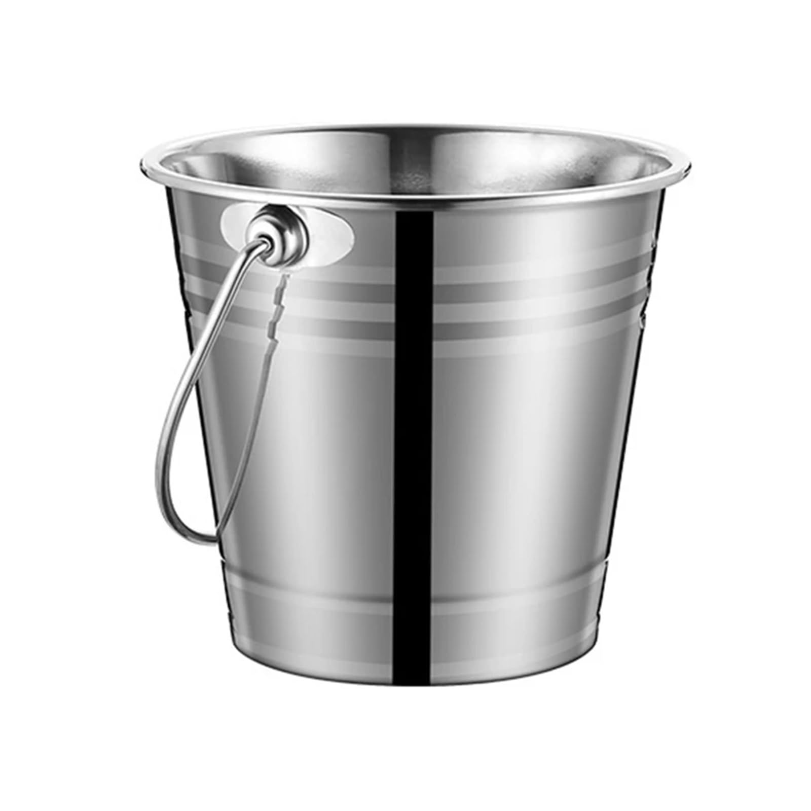 Cubo de Hielo de Acero Inoxidable, Enfriador de Hielo portátil con asa cómoda para Bar, Cumpleaños, Fiestas(1L)