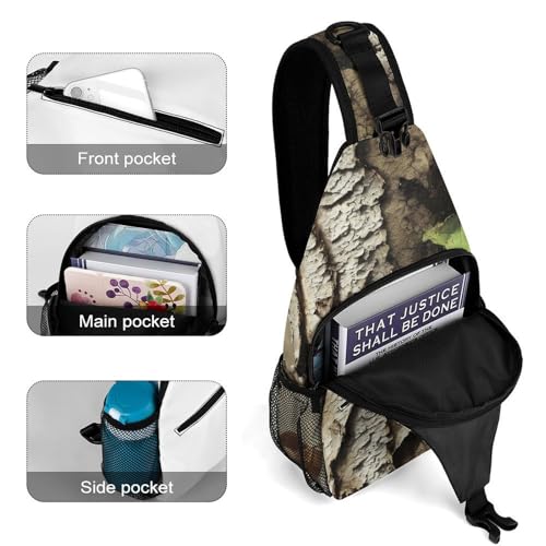 Fashion Chest Bag, Unisex Small Day Pack, Hunting Camo Tree Cross Body Sling Pack For Travel Hiking4