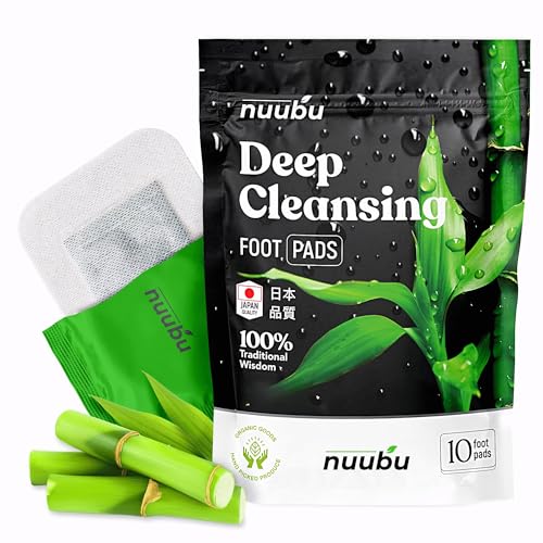 Nuubu | Deep Cleansing Foot Pads for Better Sleep & Foot Care | Premium Japanese Organic Feet Pads with Ginger Powder (Pack of 1 | 10 Pc)