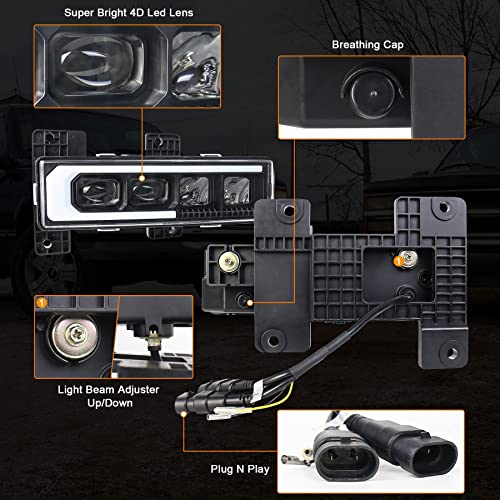 Movotor Led Headlight Assembly Replacement 500% Bright Anti-Glare Headlights With Welcome Drl Turn Signal Lights Compatible With 1988-1998 Chevy Gmc C/K 1500 2500 3500 Suburban Silverado Tahoe Yukon #TOP4