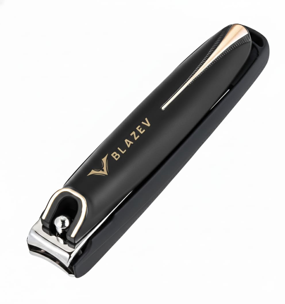Nail Clipper High-Quality Japanese Stainless Steel with Excellent Cutting Performance, Includes 2-Sided File, Curved Blade [Includes Storage Case] Convenient for Personal and Household Use, Ideal for 