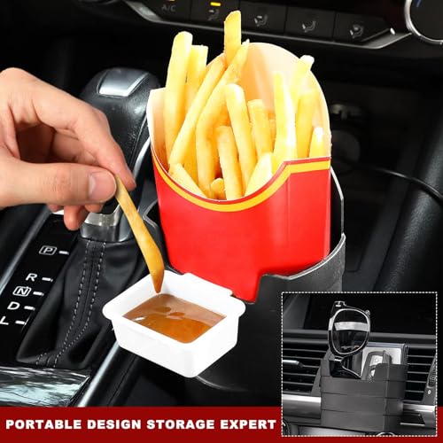 Porta Papas Fritas para Auto con Soporte de Salsa Negro miniatura 5
