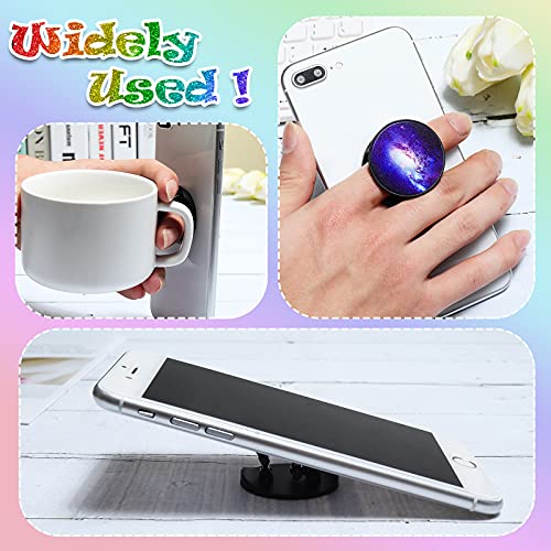 9 Pieces Cell Phone Grip Holder Collapsible Phone Holder Colorful Self-Adhesive Finger Ring Sublimation Phone Holders For Smartphone And Tablets (Nebula) #TOP1