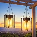 KOOPER Solar Lanterns Outdoor Waterproof, Upgraded Bright Hanging Solar Lights Outdoor Lanterns Decorative, Auto ON/Off Metal Hanging Lantern Lights for Porch Yard Patio Garden Decor 2 Pack