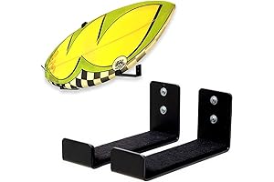 StoreYourBoard Naked Surf - The Original Minimalist Surfboard Wall Rack, Display Rack, Black Aluminum