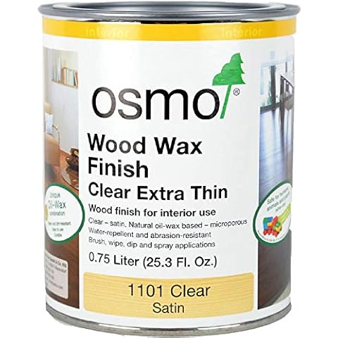 Osmo Wood Wax Finish Extra Thin, 1101 Clear - .750 Liter Cover