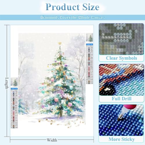 Broderie Diamant Arbre de Noël 60x80cm - Solution Anti-Stress et Déco - 2