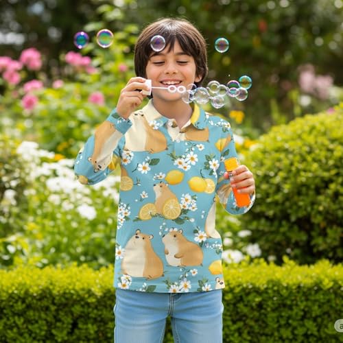 HUIACONG Boys Button Shirts for Kids Children Sweatshirts for Girls4
