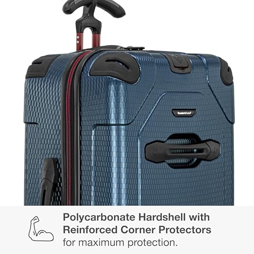 Image of Traveler's Choice Maxporter II Polycarbonate Hardside Trunk with Spinner Wheels, Navy, 28-Inch Medium Trunk