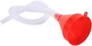 Keenso Wide Mouth Fuel Funnel Automotive Vehicle Plastic Filling Funnel Long Flexible Spout Extension Car Funnel for Water Gasoline Coolant Transmission Engine Motorbike Accessories