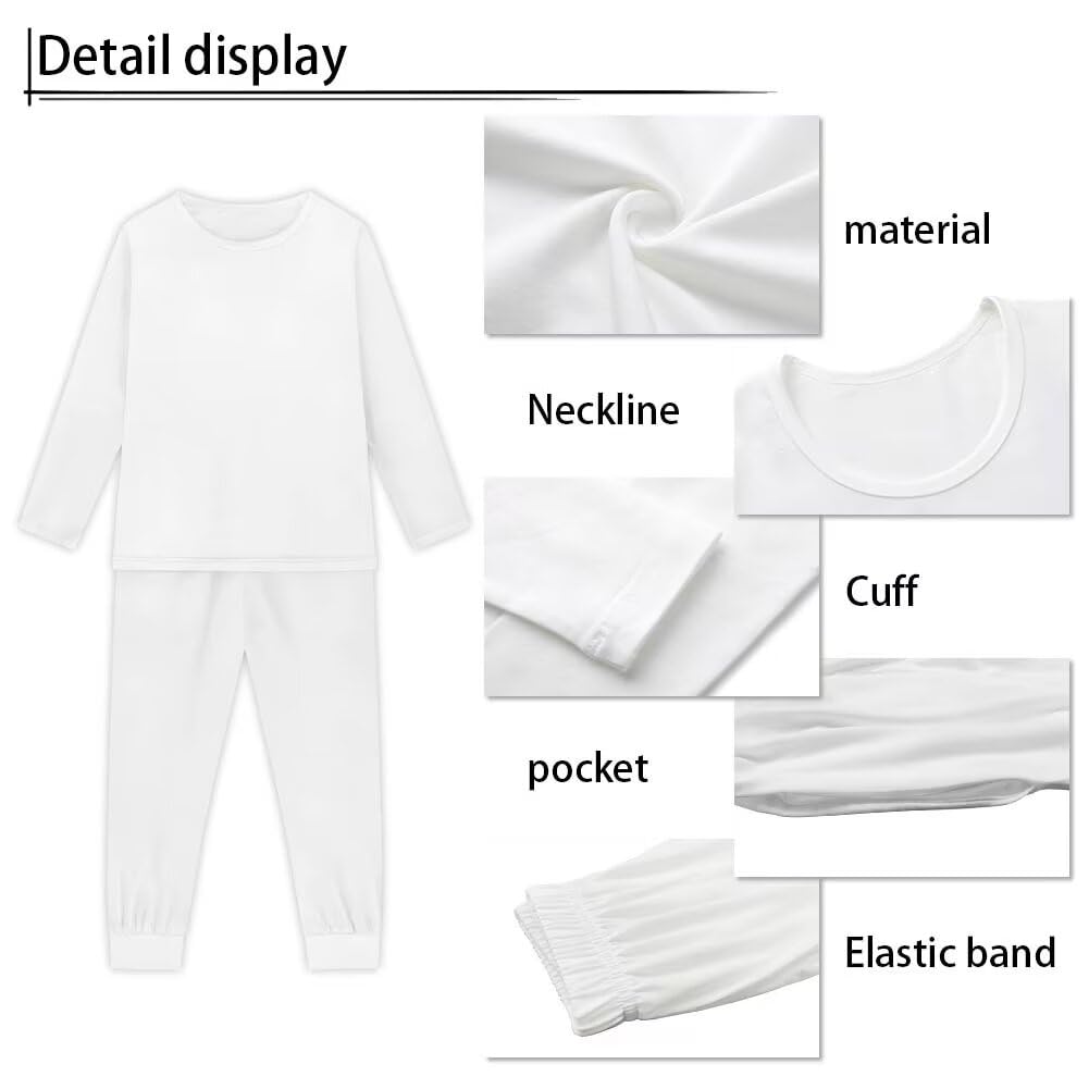 Pijama de manga larga con bolsillos para niños, conjunto de camisa y pantalones para niños de 3 a 16 años