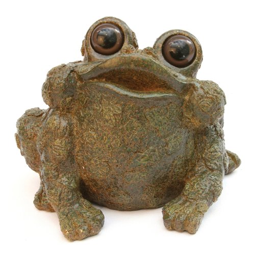 Norton Croaker Brown Statue by Michael Carr Designs - Outdoor Toad Figurine for gardens, patios and lawns (511020CB)