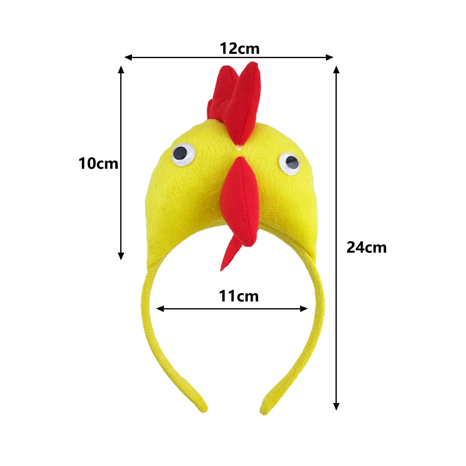DVOFU 4Pieces Rooster Headband Multicolor Plush Animals Headband Easter Dress Up Costume Party Favors Novelty Animal Chick Decoration for Adults Kids - Image 2