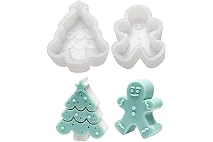 Gingerbread Man Silicone Soap Mold - DIY Craft Art Moulds for Christmas