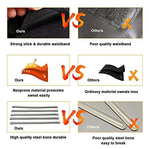Eleady Wowen Sauna Waist Trainer Trimmer Belt For Weight Loss Corset Slimming Body Shaper Cincher Workout Sweat Sport Girdles (Black, Medium) #TOP5