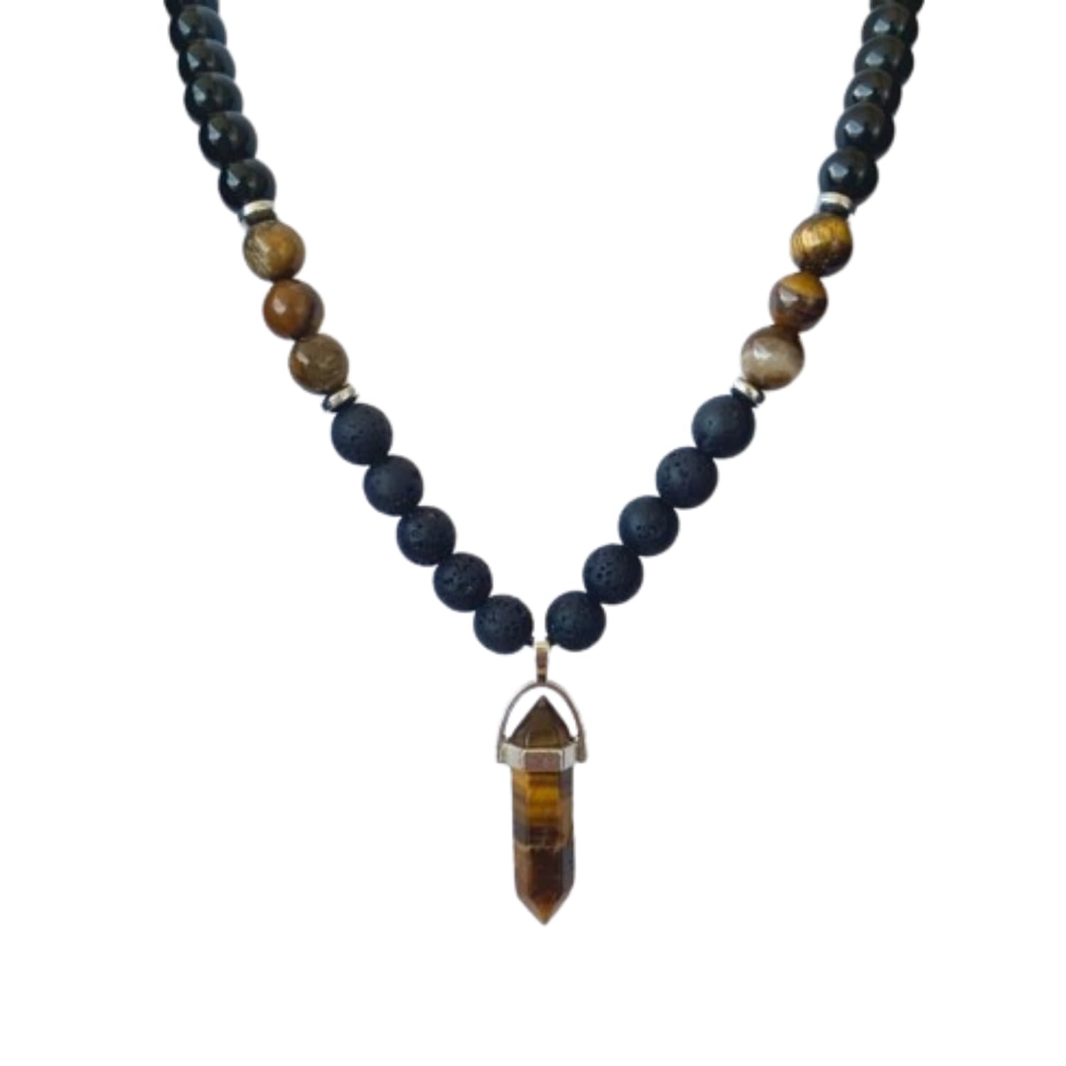 Tiger Eye Necklace Men - Tiger's Eye Necklace - When you buy this necklace, I will have sent you your bracelet as a gift-image-30