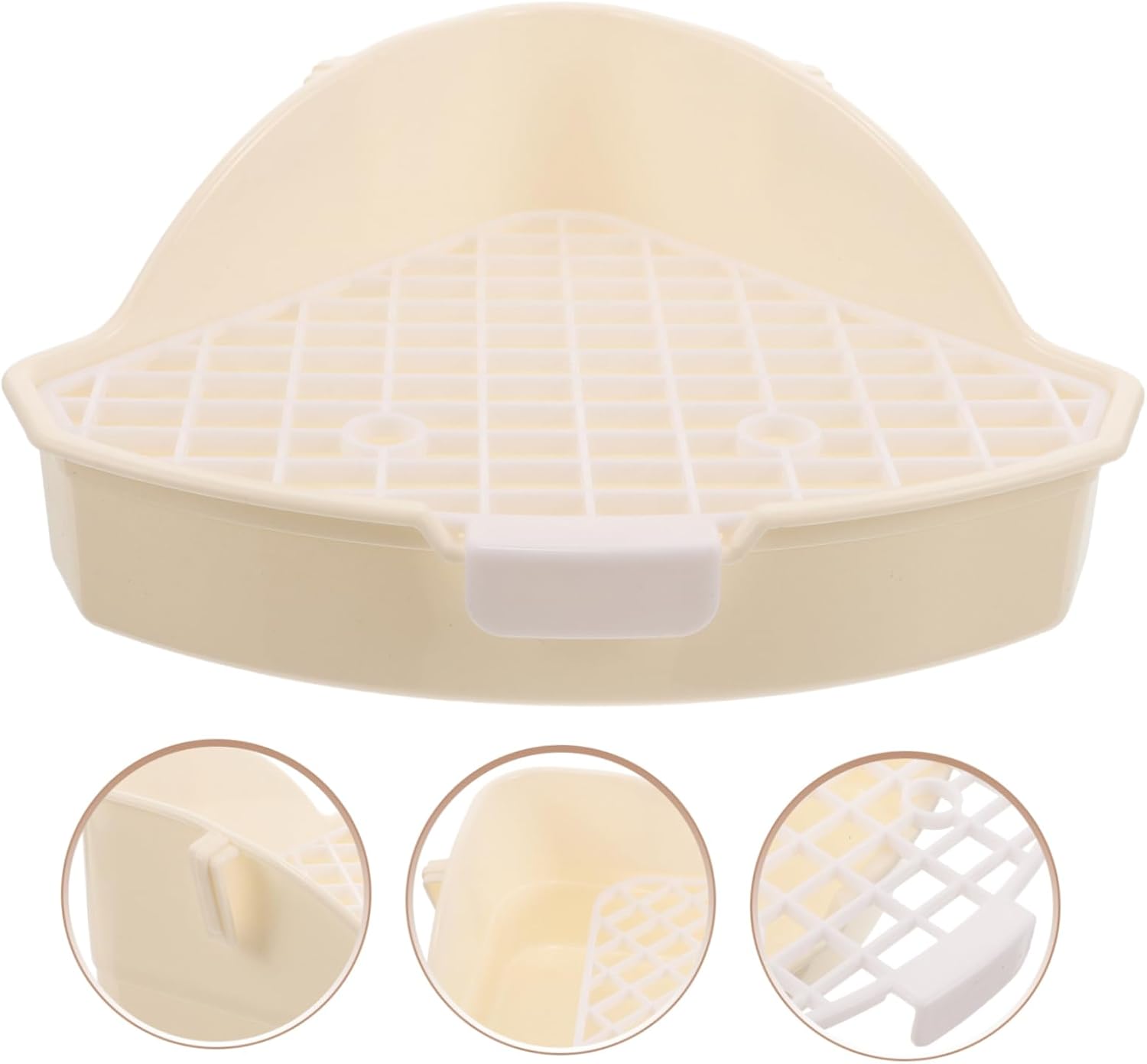 VANZACK Guinea Pig Litter Box Rabbit Potty Trainer Small Pet Toilet Corner Litter Pan Reusable Plastic for Cage