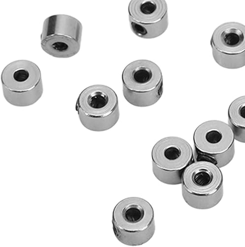 Miniatura 9 de Juego de tapones para tren de aterrizaje, 20 unidades, collar de rueda, acero inoxidable 0.083 in RC tren de aterrizaje para RC modelo avión avión