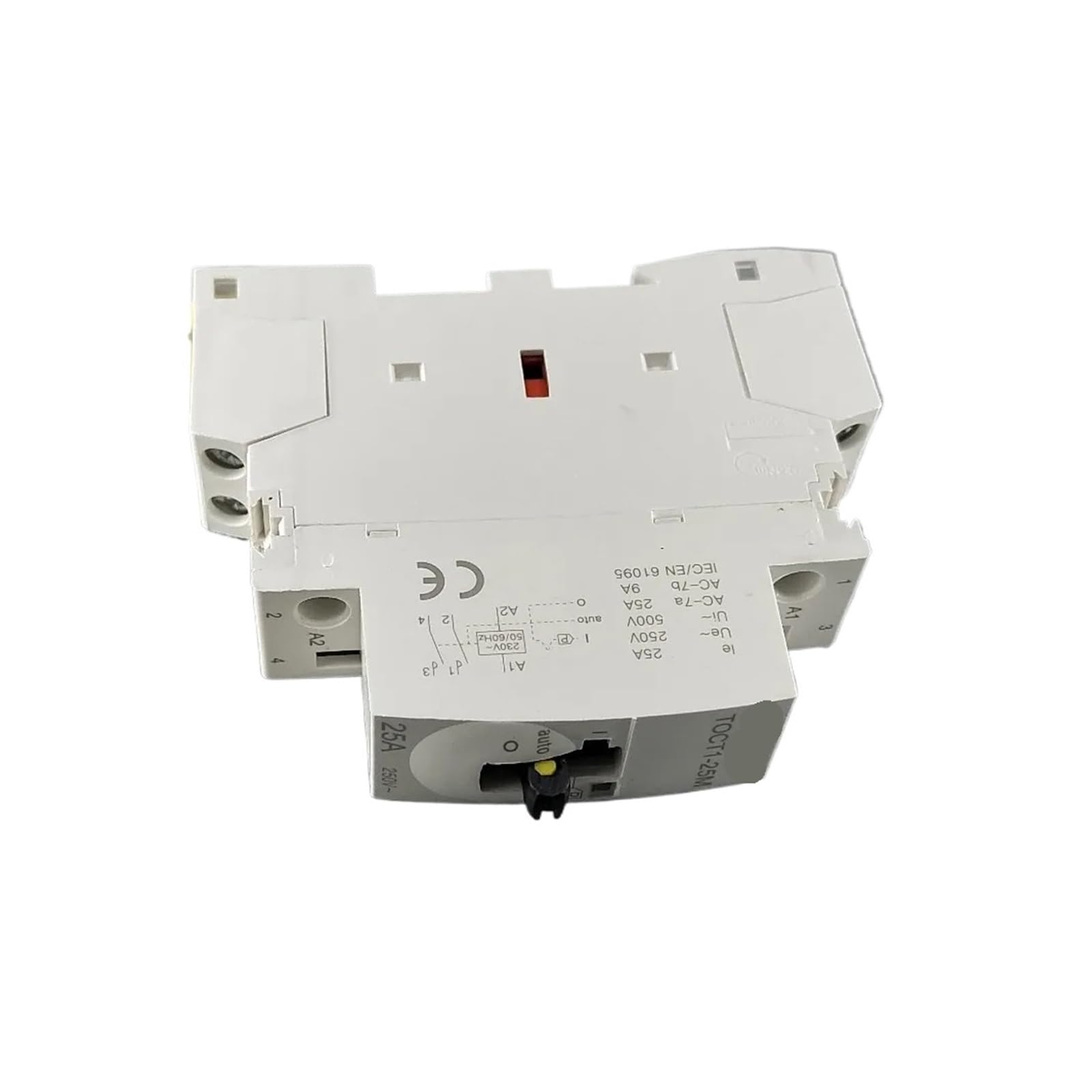 TOCT1 2P 25A 220V/230V 50/60HZ Domowy stycznik modułowy AC na szynie DIN z ręcznym przełącznikiem sterującym 2NO lub 1NO 1NC lub 2NC(2NC)