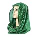 QUNPIU Women's Sequin Rave Hood Rave Scarf Accessories Fashion Breathable Glitter Hooded for Carnival Parade Concert Costume
