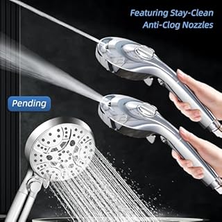 WATFIGBY RV Shower Head with Hose, Shower Head with Handheld, 10 Modes High Pressure Shower Heads for Home/RV/Camper/Travel Trailer, Handheld Shower Head Holder and Extra Long 5ft Stainless Steel Hose
