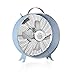 Price comparison product image Swan SFA12630BLN, Retro 8 Inch Floor / Desk Clock Fan, Low Noise, Aluminium Blades, 20w, Blue