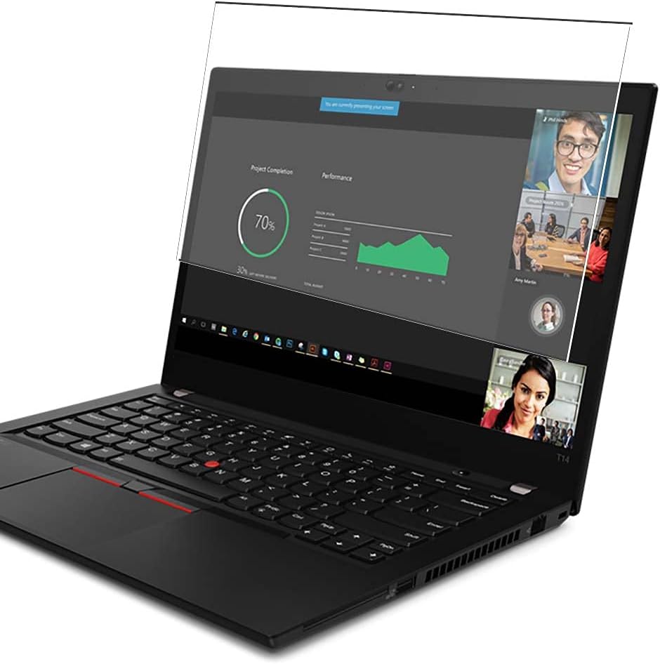 Tempered Glass Screen Protector Film, compatible with Lenovo ThinkPad T14 Gen 2 G2 14" （Active Area Cover Only） Protective Protectors Guard