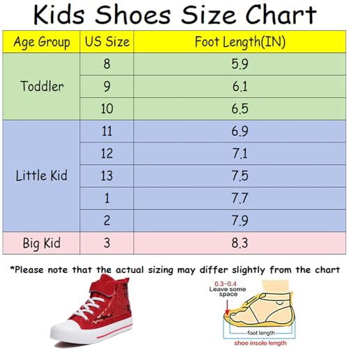 Zoroadke Kids Sparkle Sequins High Top Casual Adjustable Strap Canvas Shoes Girls and Boys Glitter Sneakers2