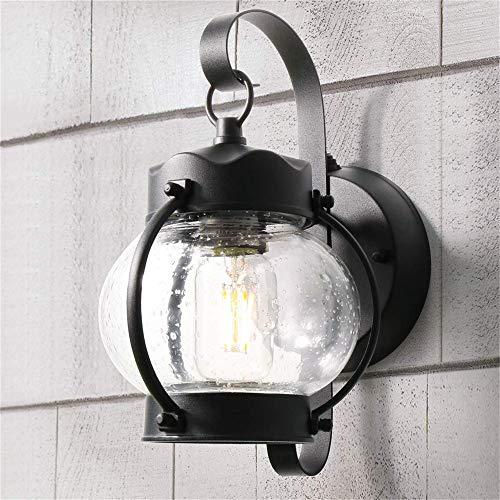 Hobaca E27 Classique Noir Imperméable Verre Applique Murale Exterieur Vintage Industrielle Luminaire Exterieur - IP44 - Image 4