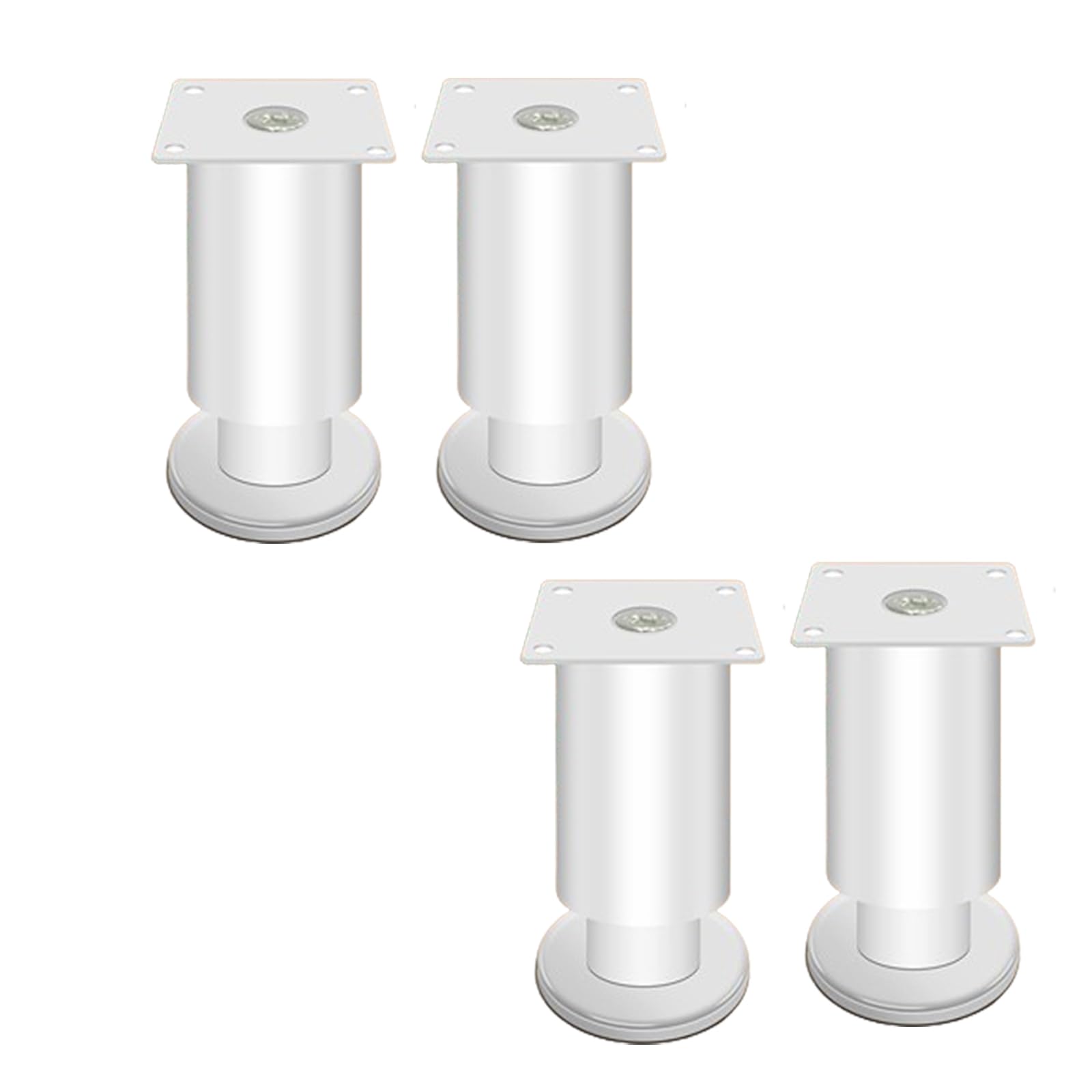 4pcs Patas para Muebles Regulables Altura Patas para Sofas Metalicas,Patas para Mesa de Acero Inoxidable,Redonda Patas de Armario,para Armario,Mesa de Café,con Tornillos (500mm)