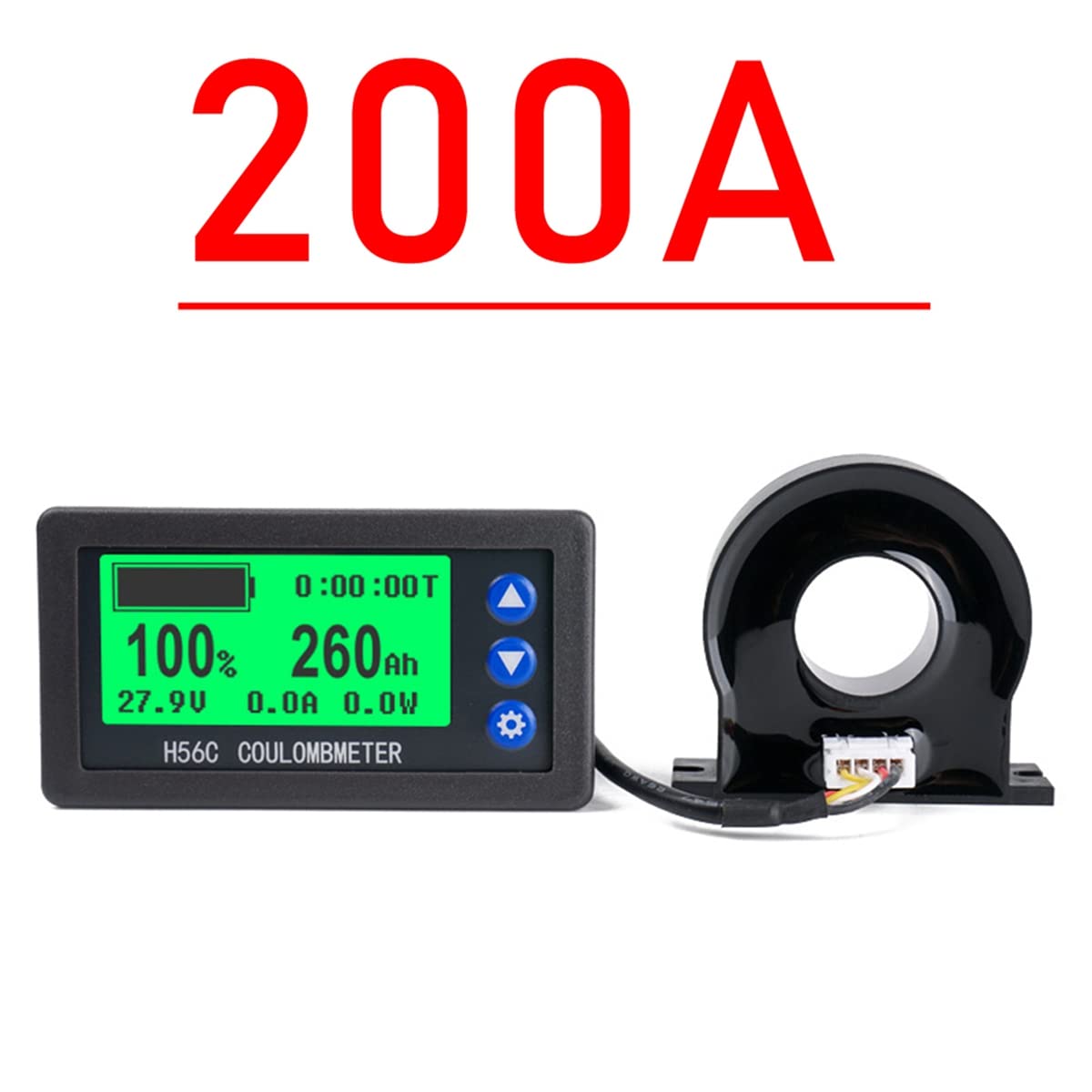 Monitor batteria Hall Coulomb DC 8 – 100 V 200 A Lifepo4 -acido litio indicatore di potenza