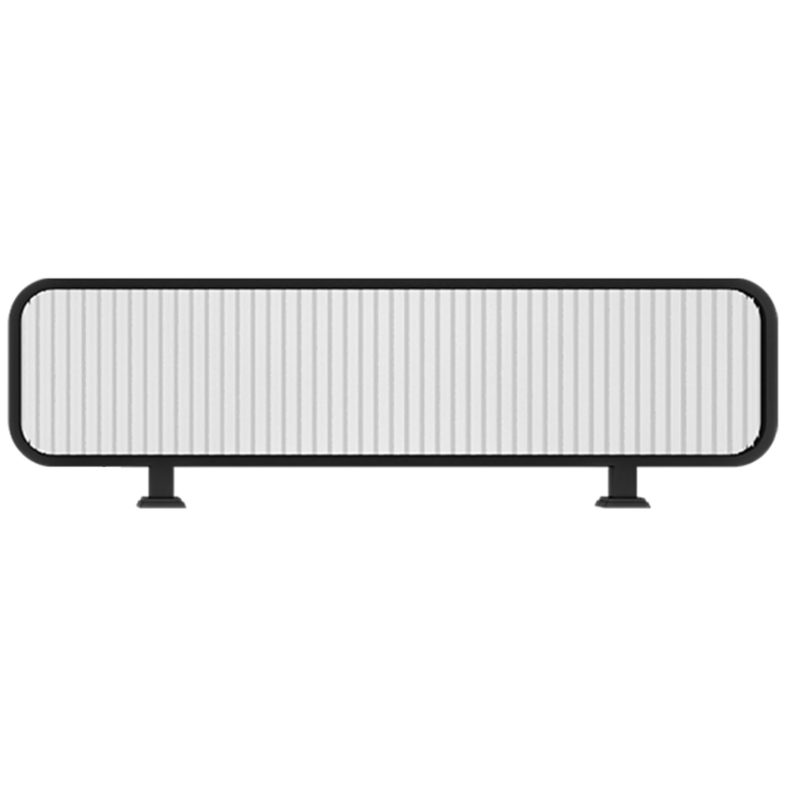 HYLWSXVP Stainless Steel Semi Privacy Dividers for Dining Spaces Striped Glass Low Partitions for Restaurants Bars Hotels & Offices 7.87"x39.37" (Black)