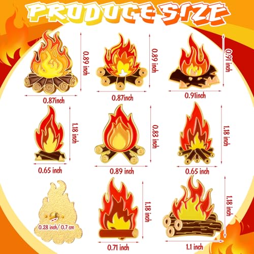 Image of Landical Campfire Enamel Label Pins Camping Themed Brooches Camping Badge for Nature Lovers Unique Outdoor Adventure Pin for Hikers & Campers