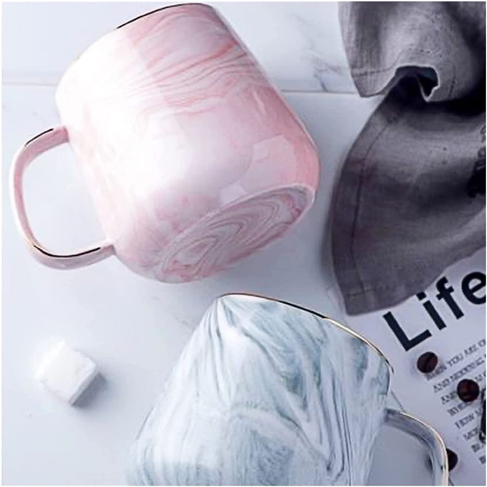 Tazza In Ceramica Effetto Marmo Rosa 320ml - Regalo Originale Per Compleanno, Matrimonio, Natale
