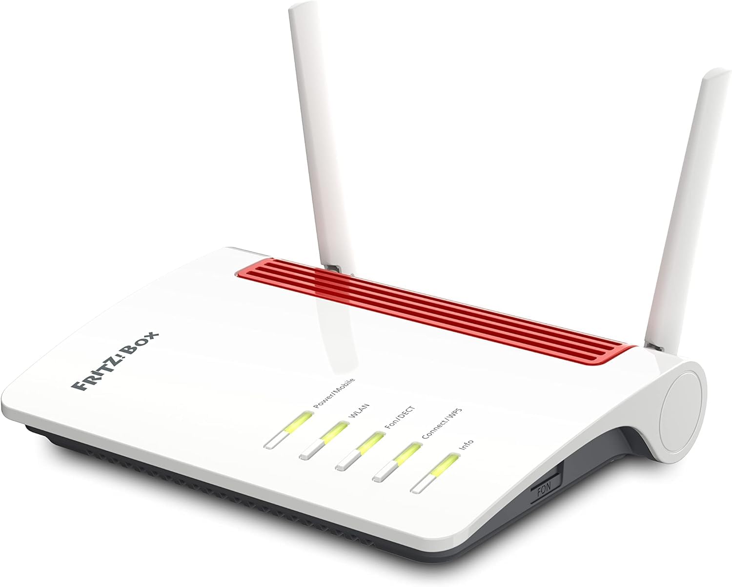 FRITZ!Box 6850 4G Edition International, Modem Router 4G/3G con Wi-Fi Dual Band fino a 1.266 Mbit/s, Mesh, 4x Gigabit Lan, 1x USB 3.0, VoIP, Base Dect, SIM Slot, Interfaccia in Italiano