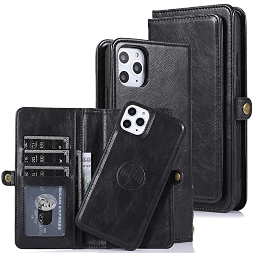 Flip wallet iPhone 13 amovible avec stand de visionnage intégré et fentes cartes