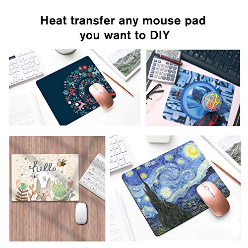 A-SUB Sublimation Mouse Pad Blank Rectangular Blanks 12 pcs for Sublimation Transfer Heat Press Printing Crafts 24x20x0.2cm White - Thumbnail 6