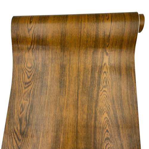 SimpleLife4U marrón oscuro nogal grano de madera papel de contacto adhesivo estante maletero puerta adhesivo 17,7 cm, de 9.8 pies
