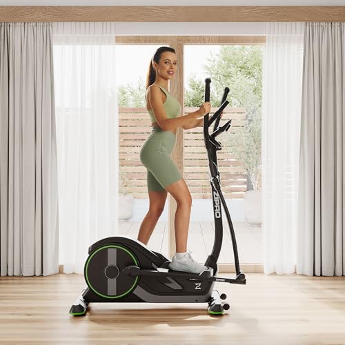 Crosstrainer Wave, Ellipsentrainer bis zu 120 kg, Crosstrainer für Zuhause, Cardio Trainingsgerät, Exercise Machines, Heimtrainer, 32 Widerstandsstufen, Bluetooth, iPad-Halterung – Bild 6